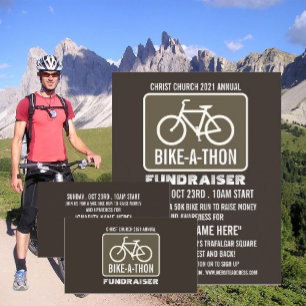 Prospectus 21,6 Cm X 24,94 Cm Bicycle Sign, Charity Bike-a-Thon Event