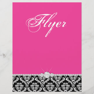 Prospectus 21,6 Cm X 24,94 Cm Bijoux Circulaire Salon de cheveux Damask Black Pi