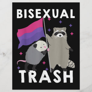 Prospectus 21,6 Cm X 24,94 Cm Bisexual Trash Gay pride Rainbow LGBT Raccoon