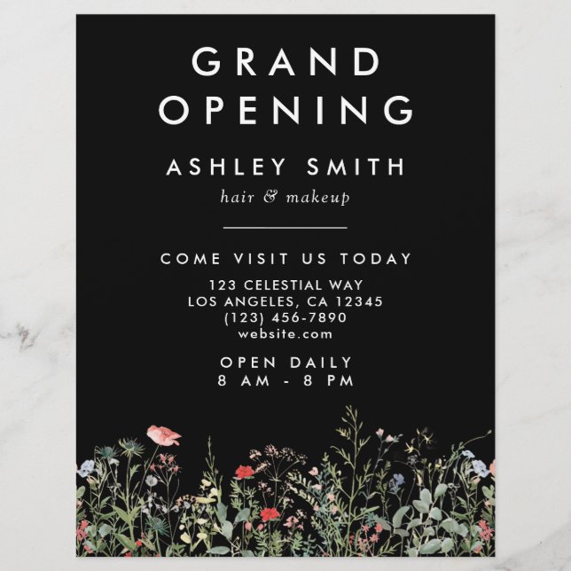 Prospectus 21,6 Cm X 24,94 Cm Black Fleur sauvage Meadow (Devant)