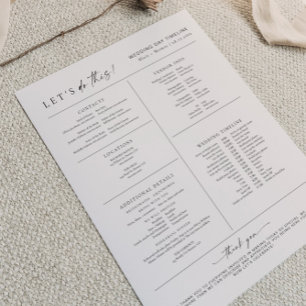 Prospectus 21,6 Cm X 24,94 Cm BLAIR Modern Boho Wedding Détails du jour de maria