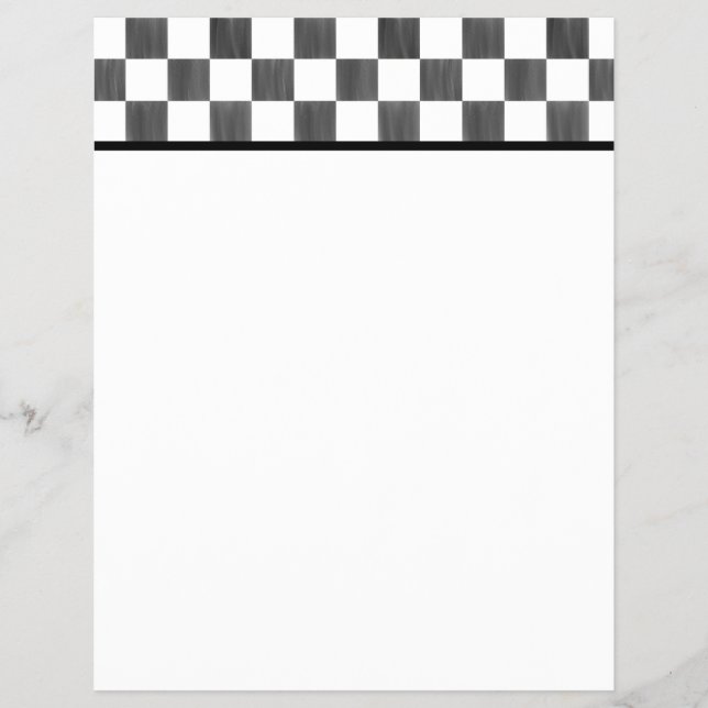 Prospectus 21,6 Cm X 24,94 Cm Blank Black and White Checkerboard Letterhead (Devant)