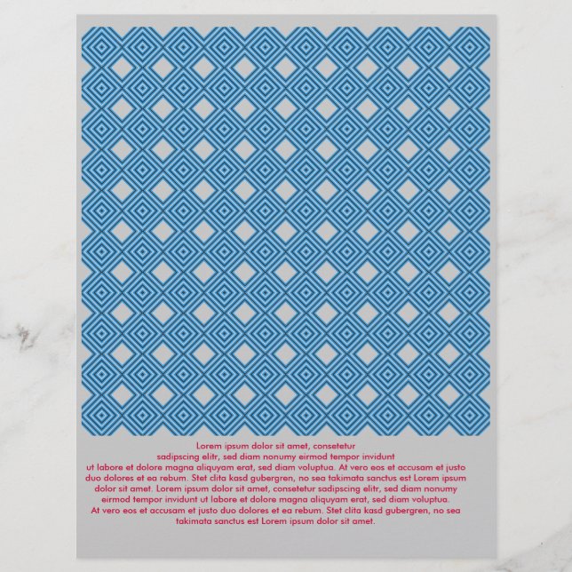 Prospectus 21,6 Cm X 24,94 Cm Bleu Blanc Graphique (Devant)