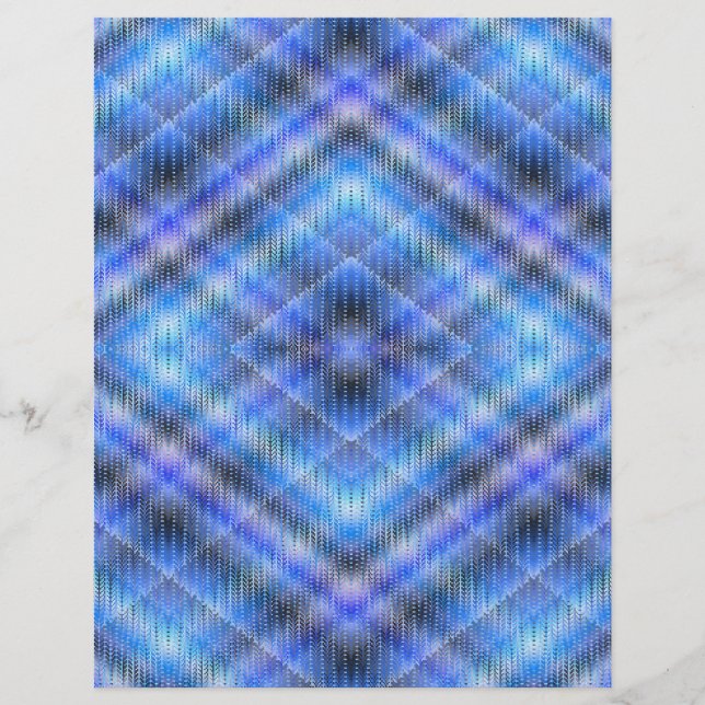 Prospectus 21,6 Cm X 24,94 Cm Blue Argyle Bulk Scrapbook Paper Pages (Devant)