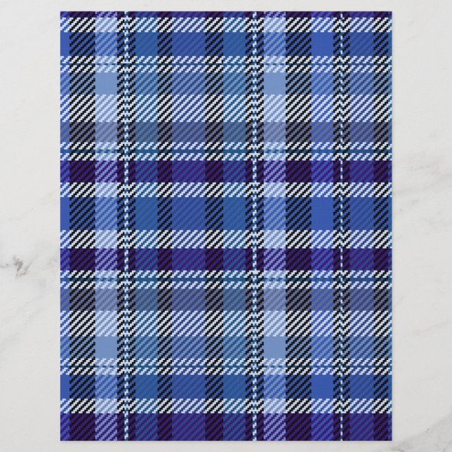 Prospectus 21,6 Cm X 24,94 Cm Blue Plaid Bulk Scrapbook Paper Pages (Devant)