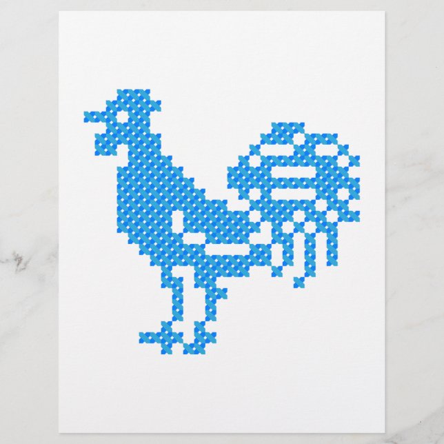 Prospectus 21,6 Cm X 24,94 Cm Blue Rooster (Devant)