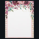 Prospectus 21,6 Cm X 24,94 Cm Blush & Burgundy Floral Drop & Gold Confetti<br><div class="desc">Blush & Burgundy Floral Drop & Gold Confetti Flyers Vierges</div>