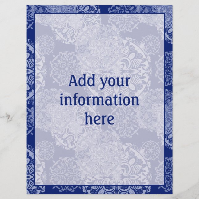 Prospectus 21,6 Cm X 24,94 Cm Boho Moody Blues Mandalas (Devant)