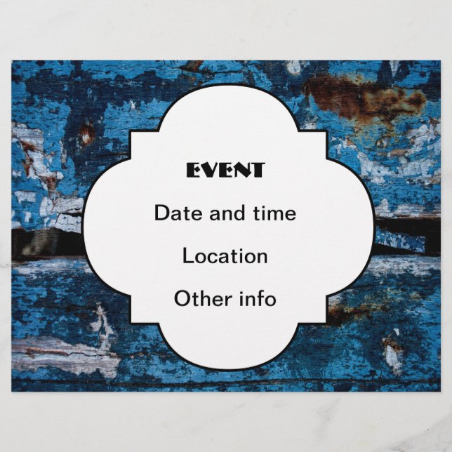 Prospectus 21,6 Cm X 24,94 Cm Bois peint en bleu (Devant)