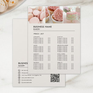Prospectus 21,6 Cm X 24,94 Cm Boulangerie Cupcake Cake Shop Tarifs