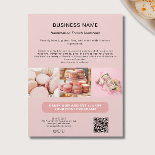 Prospectus 21,6 Cm X 24,94 Cm Boulangerie Personnalisée Photo QR Réseaux Sociaux