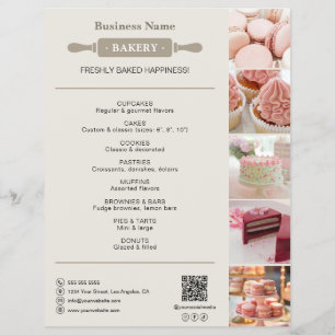 Prospectus 21,6 Cm X 24,94 Cm Boulangerie Rolling Pin Photo QR Neutral