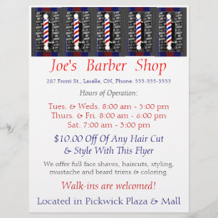 Prospectus 21,6 Cm X 24,94 Cm Boutique en coiffure personnalisée / Publicité / C