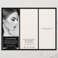 Boutique minimaliste de luxe Brochure noir/ivoire