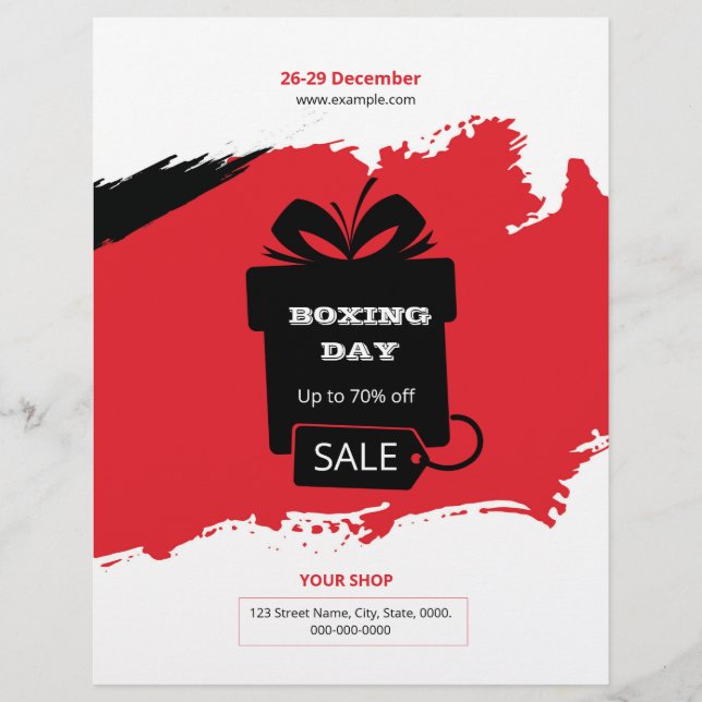 Prospectus 21,6 Cm X 24,94 Cm Boxing Day Sale Flyer (Devant)