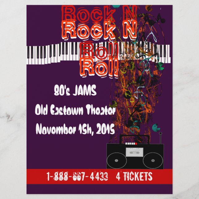 Prospectus 21,6 Cm X 24,94 Cm Broche N Rouleau Flyer 80s Jam (Devant)