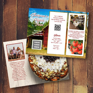 Prospectus 21,6 Cm X 24,94 Cm Brochure d'entreprise agricole Code QR Photos À pr