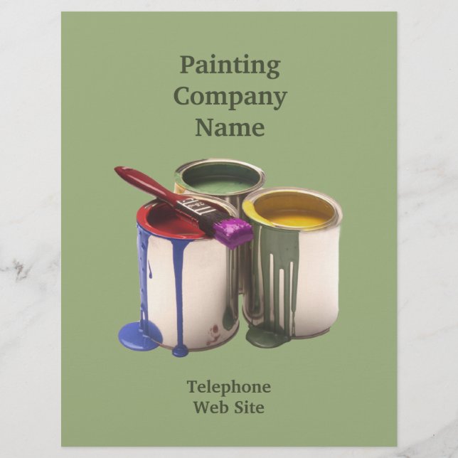 Prospectus 21,6 Cm X 24,94 Cm Brochure professionnelle de l'entrepreneur en pein (Devant)