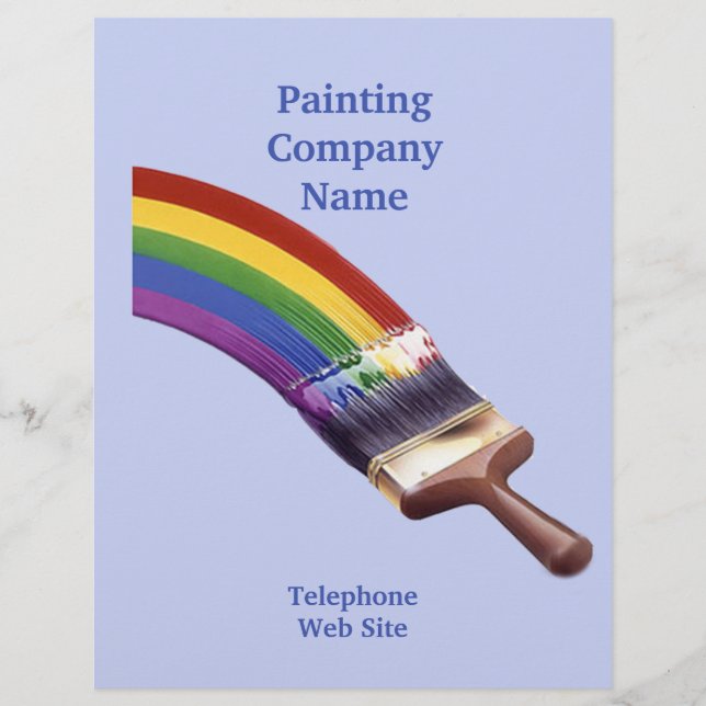 Prospectus 21,6 Cm X 24,94 Cm Brochure professionnelle de l'entrepreneur en pein (Devant)