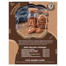 Brochure promotionnelle du menu Cookies faits main