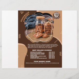 Prospectus 21,6 Cm X 24,94 Cm Brochure promotionnelle du menu Cookies faits main