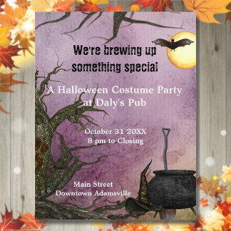 Prospectus 21,6 Cm X 24,94 Cm Brosse de sorcières Halloween Flyer
