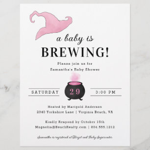 Prospectus 21,6 Cm X 24,94 Cm Budget Baby prépare l'Invitation de Baby Shower