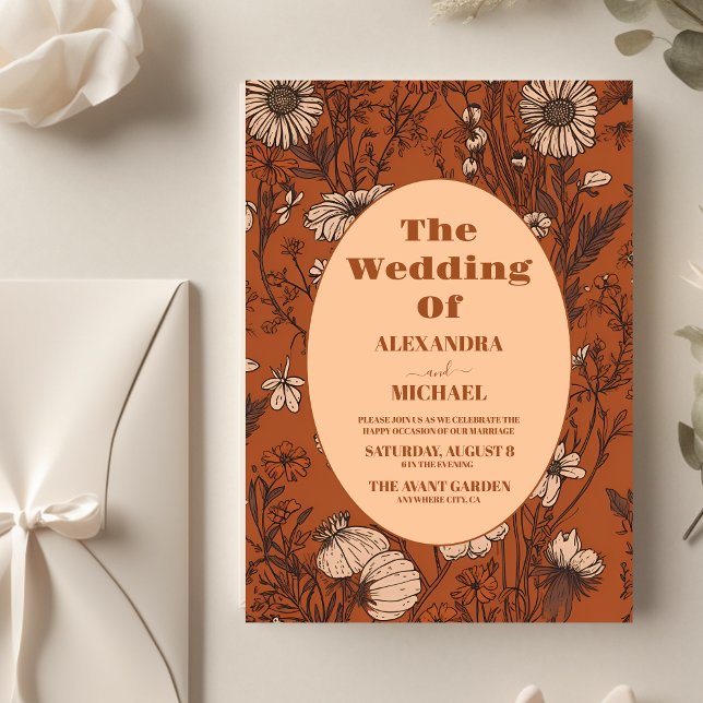 Prospectus 21,6 Cm X 24,94 Cm Budget Burange Mariage Fleur sauvage  (Créateur téléchargé)