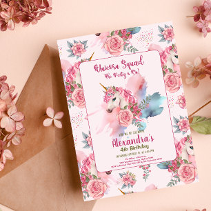 Prospectus 21,6 Cm X 24,94 Cm Budget Cute Unicorn Rainbow Anniversaire Fête