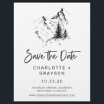 Prospectus 21,6 Cm X 24,94 Cm Budget Rustique Wilderness Enregistrer la date Inv<br><div class="desc">Budget Rustic Wilderness Save the Date Invitation présente une montagne majestueuse illustrée à la main et des pins à feuillage persistant avec typographie manuscrite. Enregistrer la date fait partie d'une collection.</div>