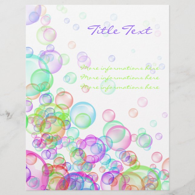 Prospectus 21,6 Cm X 24,94 Cm Bulles de savon (Devant)