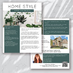 Prospectus 21,6 Cm X 24,94 Cm Bulletin de mars immobilier<br><div class="desc">🏡 Ce bulletin de marketing immobilier HOME STYLE vous permettra de mieux connaître votre marque et de générer de nouvelles pistes. Le design moderne attirera l'oeil de vos clients potentiels et leur fera savoir que vous êtes l'agent immobilier sympathique et compétent. 📝 Le modèle est facile à modifier à l'aide...</div>