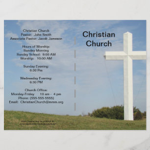 Prospectus 21,6 Cm X 24,94 Cm Bulletin Eglise personnalisable