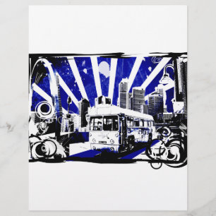 Prospectus 21,6 Cm X 24,94 Cm Bus rétro