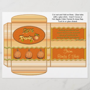 Prospectus 21,6 Cm X 24,94 Cm cacao, Thé, Paquet cidre Thanksgiving Faveurs