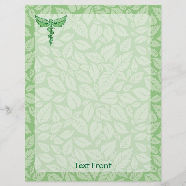 Prospectus 21,6 Cm X 24,94 Cm Caduceus avec prospectus Arrière - plan Feuille (Devant)
