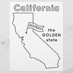 Prospectus 21,6 Cm X 24,94 Cm californie état forme capital et surnom