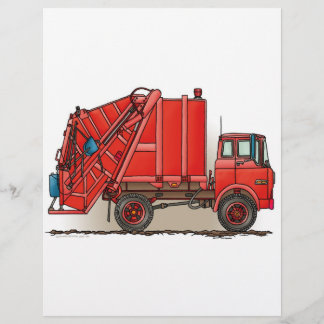 Prospectus 21,6 Cm X 24,94 Cm Camion à ordures rouges