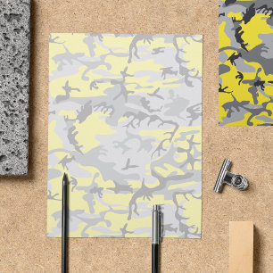Prospectus 21,6 Cm X 24,94 Cm Camo jaune et gris, Camouflage, Militaire, Armée