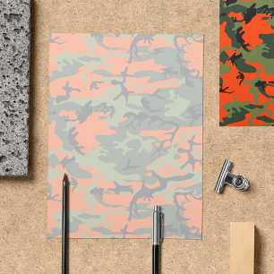 Prospectus 21,6 Cm X 24,94 Cm Camo Vert et Orange, Camouflage, Militaire, Armée