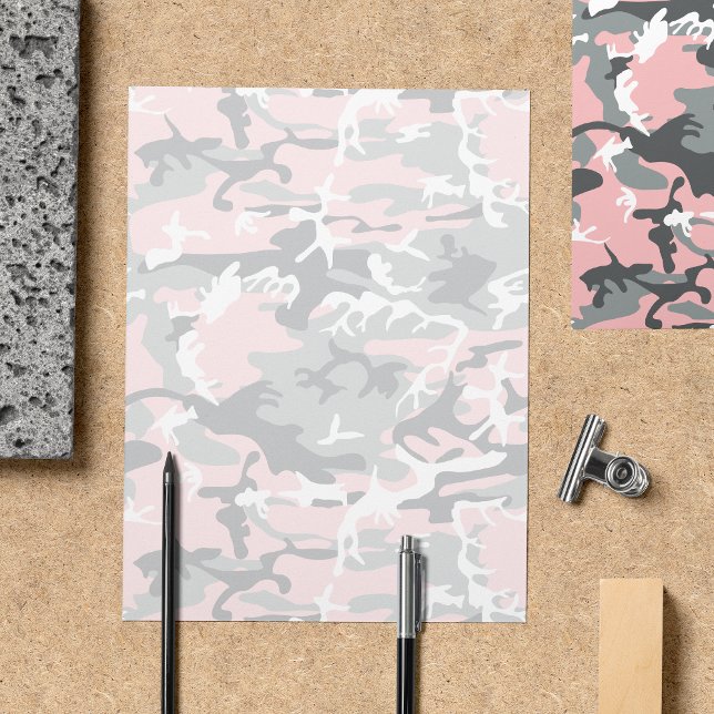 Prospectus 21,6 Cm X 24,94 Cm Camouflage rose et gris, Militaire, Armée (Créateur téléchargé)