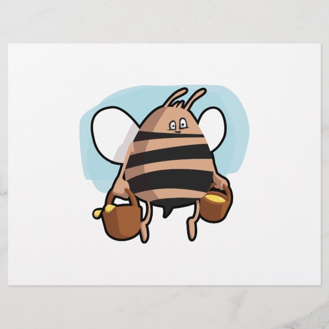 Prospectus 21,6 Cm X 24,94 Cm Caricature d'abeille (Devant)