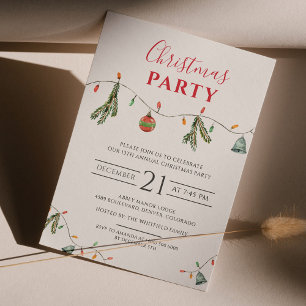 Prospectus 21,6 Cm X 24,94 Cm Carte d'invitation pour la soirée de Noël de l'ent