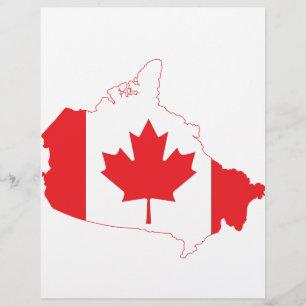 Prospectus 21,6 Cm X 24,94 Cm Carte du drapeau du Canada