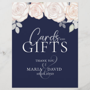 Prospectus 21,6 Cm X 24,94 Cm Cartes et Cadeaux de Mariage Élégants Enseigne Ble