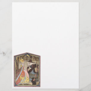 Prospectus 21,6 Cm X 24,94 Cm Cendrillon et Marraine Fée, Conte de Fées Vintage