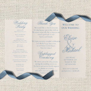 Prospectus 21,6 Cm X 24,94 Cm Cérémonie de mariage à motif nautique Toile Côtièr