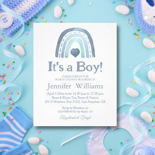 Prospectus 21,6 Cm X 24,94 Cm c'est un garçon, carte d'invitation flyer de baby 