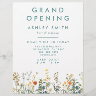 Prospectus 21,6 Cm X 24,94 Cm Champ Fleur sauvage élégant