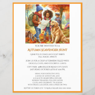 Prospectus 21,6 Cm X 24,94 Cm Chasse Automne À L'Excavateur Pour Enfants